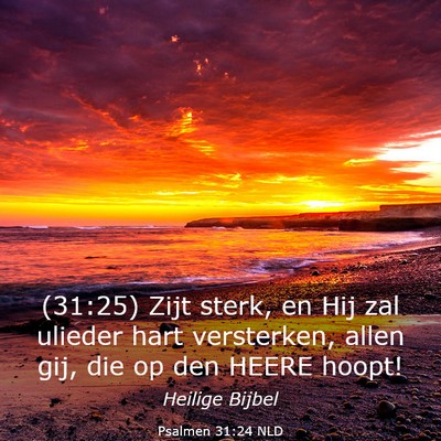 Picture 03 - Psalmen 31:24 NLD - (31:25) Zijt sterk, en Hij zal ulieder hart - Bible Verse Picture