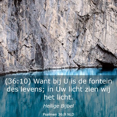 Picture 03 - Psalmen 36:9 NLD - (36:10) Want bij U is de fontein des levens; in - Bible Verse Picture