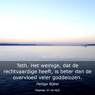 Picture 03 - Psalmen 37:16 NLD - Teth. Het weinige, dat de rechtvaardige heeft, is - Bible Verse Picture