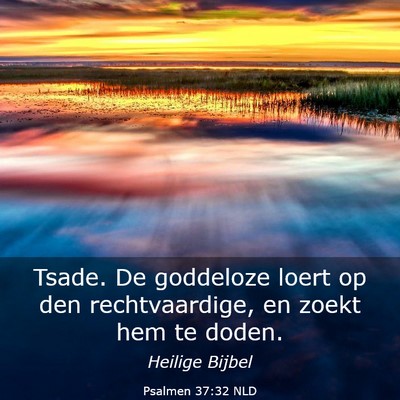 Picture 03 - Psalmen 37:32 NLD - Tsade. De goddeloze loert op den rechtvaardige, - Bible Verse Picture