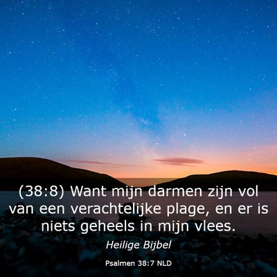 Picture 03 - Psalmen 38:7 NLD - (38:8) Want mijn darmen zijn vol van een - Bible Verse Picture