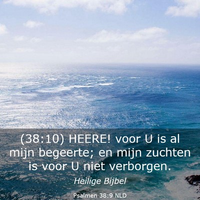 Picture 03 - Psalmen 38:9 NLD - (38:10) HEERE! voor U is al mijn begeerte; en - Bible Verse Picture