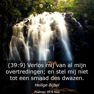 Picture 03 - Psalmen 39:8 NLD - (39:9) Verlos mij van al mijn overtredingen; en - Bible Verse Picture