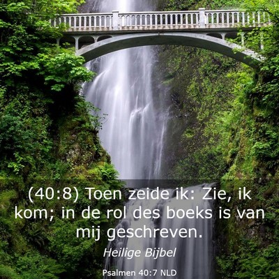 Picture 03 - Psalmen 40:7 NLD - (40:8) Toen zeide ik: Zie, ik kom; in de rol des - Bible Verse Picture