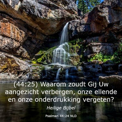 Picture 03 - Psalmen 44:24 NLD - (44:25) Waarom zoudt Gij Uw aangezicht verbergen, - Bible Verse Picture