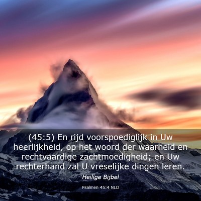 Picture 03 - Psalmen 45:4 NLD - (45:5) En rijd voorspoediglijk in Uw - Bible Verse Picture