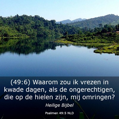 Picture 03 - Psalmen 49:5 NLD - (49:6) Waarom zou ik vrezen in kwade dagen, als - Bible Verse Picture