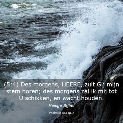 Picture 03 - Psalmen 5:3 NLD - (5:4) Des morgens, HEERE, zult Gij mijn stem - Bible Verse Picture