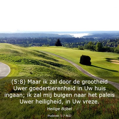Picture 03 - Psalmen 5:7 NLD - (5:8) Maar ik zal door de grootheid Uwer - Bible Verse Picture