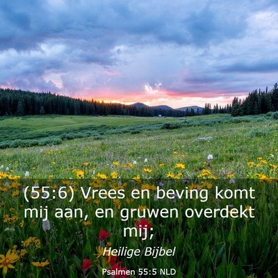 Picture 03 - Psalmen 55:5 NLD - (55:6) Vrees en beving komt mij aan, en gruwen - Bible Verse Picture