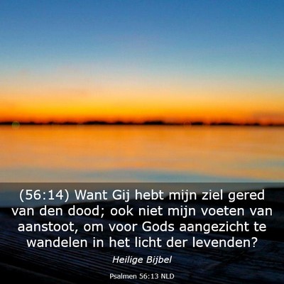 Picture 03 - Psalmen 56:13 NLD - (56:14) Want Gij hebt mijn ziel gered van den - Bible Verse Picture