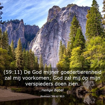 Picture 03 - Psalmen 59:10 NLD - (59:11) De God mijner goedertierenheid zal mij - Bible Verse Picture