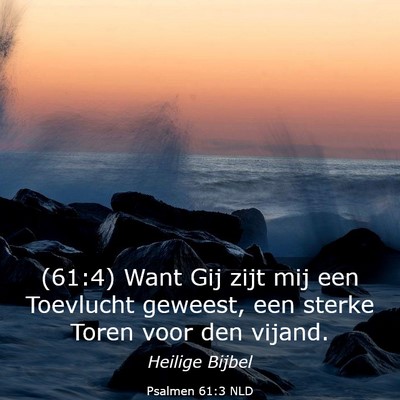 Picture 03 - Psalmen 61:3 NLD - (61:4) Want Gij zijt mij een Toevlucht geweest, - Bible Verse Picture