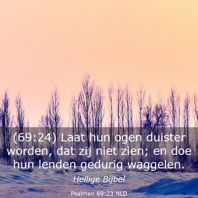 Picture 03 - Psalmen 69:23 NLD - (69:24) Laat hun ogen duister worden, dat zij - Bible Verse Picture