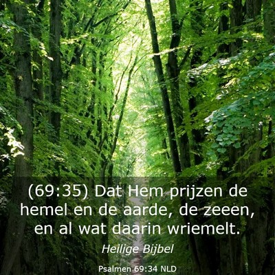 Picture 03 - Psalmen 69:34 NLD - (69:35) Dat Hem prijzen de hemel en de aarde, de - Bible Verse Picture