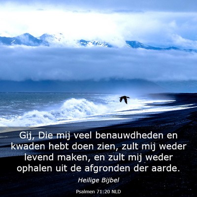 Picture 03 - Psalmen 71:20 NLD - Gij, Die mij veel benauwdheden en kwaden hebt - Bible Verse Picture
