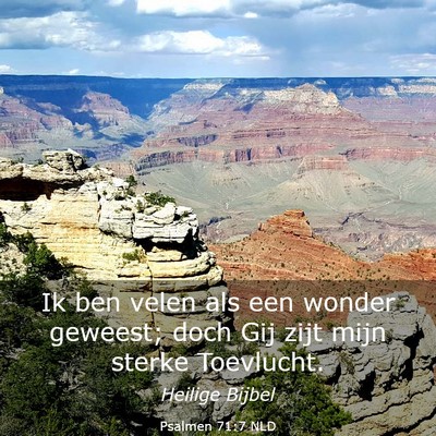 Picture 03 - Psalmen 71:7 NLD - Ik ben velen als een wonder geweest; doch Gij - Bible Verse Picture