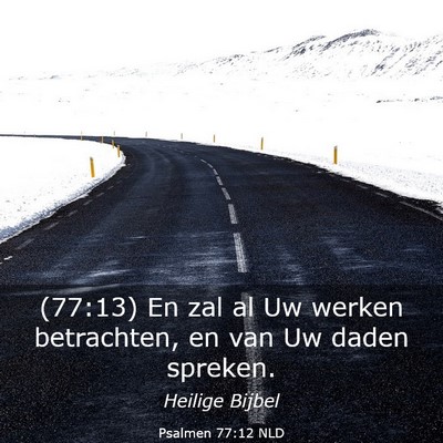 Picture 03 - Psalmen 77:12 NLD - (77:13) En zal al Uw werken betrachten, en van Uw - Bible Verse Picture
