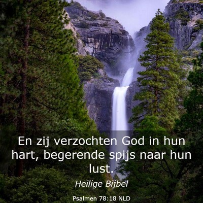 Picture 03 - Psalmen 78:18 NLD - En zij verzochten God in hun hart, begerende - Bible Verse Picture