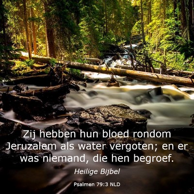 Picture 03 - Psalmen 79:3 NLD - Zij hebben hun bloed rondom Jeruzalem als water - Bible Verse Picture