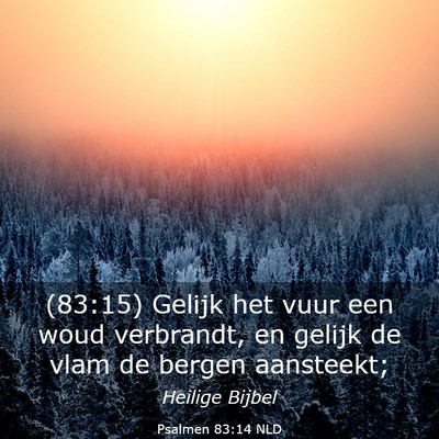 Picture 03 - Psalmen 83:14 NLD - (83:15) Gelijk het vuur een woud verbrandt, en - Bible Verse Picture