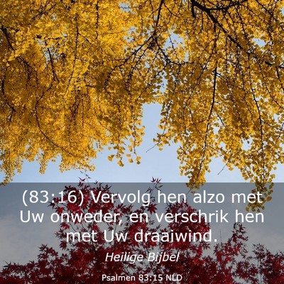 Picture 03 - Psalmen 83:15 NLD - (83:16) Vervolg hen alzo met Uw onweder, en - Bible Verse Picture