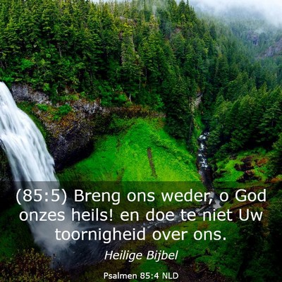 Picture 03 - Psalmen 85:4 NLD - (85:5) Breng ons weder, o God onzes heils! en doe - Bible Verse Picture