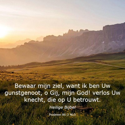 Picture 03 - Psalmen 86:2 NLD - Bewaar mijn ziel, want ik ben Uw gunstgenoot, o - Bible Verse Picture