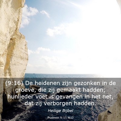 Picture 03 - Psalmen 9:15 NLD - (9:16) De heidenen zijn gezonken in de groeve, - Bible Verse Picture