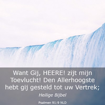 Picture 03 - Psalmen 91:9 NLD - Want Gij, HEERE! zijt mijn Toevlucht! Den - Bible Verse Picture