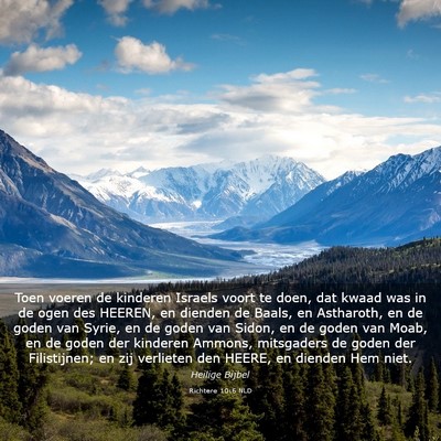Picture 03 - Richtere 10:6 NLD - Toen voeren de kinderen Israels voort te doen, - Bible Verse Picture