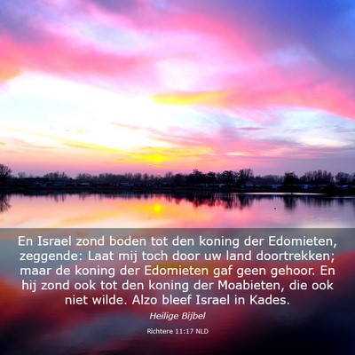 Picture 03 - Richtere 11:17 NLD - En Israel zond boden tot den koning der - Bible Verse Picture