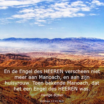 Picture 03 - Richtere 13:21 NLD - En de Engel des HEEREN verscheen niet meer aan - Bible Verse Picture