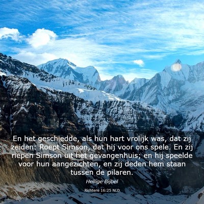 Picture 03 - Richtere 16:25 NLD - En het geschiedde, als hun hart vrolijk was, dat - Bible Verse Picture