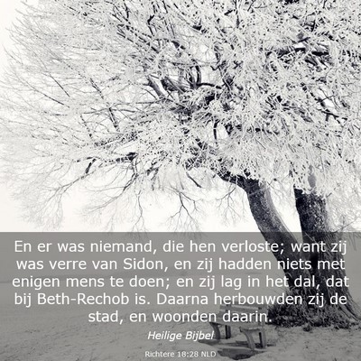 Picture 03 - Richtere 18:28 NLD - En er was niemand, die hen verloste; want zij was - Bible Verse Picture