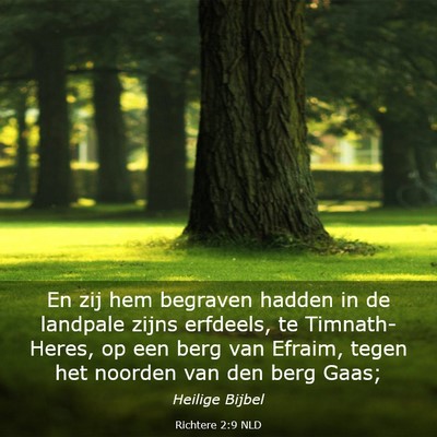 Picture 03 - Richtere 2:9 NLD - En zij hem begraven hadden in de landpale zijns - Bible Verse Picture