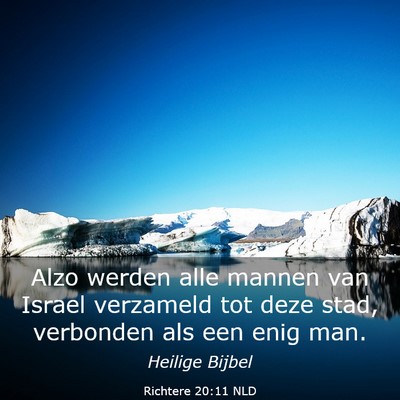 Picture 03 - Richtere 20:11 NLD - Alzo werden alle mannen van Israel verzameld tot - Bible Verse Picture