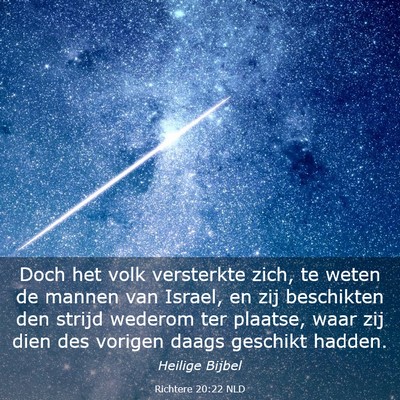 Picture 03 - Richtere 20:22 NLD - Doch het volk versterkte zich, te weten de mannen - Bible Verse Picture