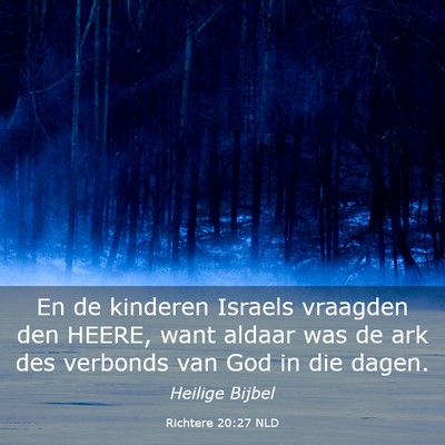 Picture 03 - Richtere 20:27 NLD - En de kinderen Israels vraagden den HEERE, want - Bible Verse Picture