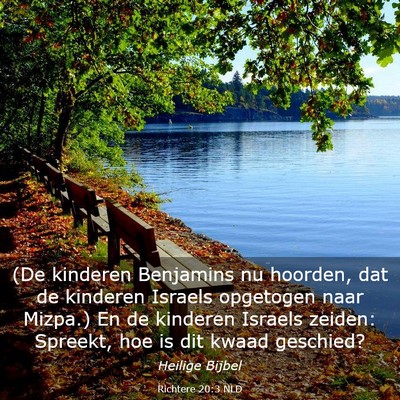 Picture 03 - Richtere 20:3 NLD - (De kinderen Benjamins nu hoorden, dat de - Bible Verse Picture