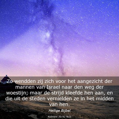 Picture 03 - Richtere 20:42 NLD - Zo wendden zij zich voor het aangezicht der - Bible Verse Picture