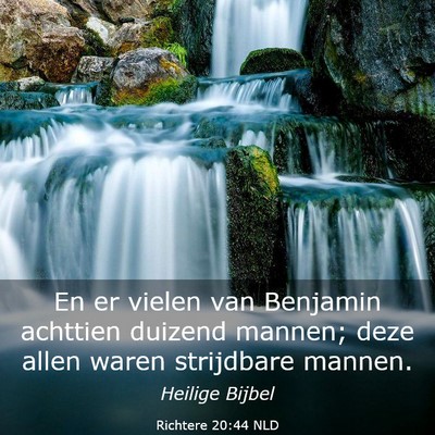 Picture 03 - Richtere 20:44 NLD - En er vielen van Benjamin achttien duizend - Bible Verse Picture