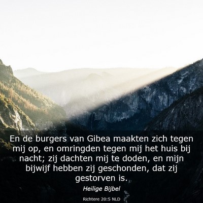 Picture 03 - Richtere 20:5 NLD - En de burgers van Gibea maakten zich tegen mij - Bible Verse Picture