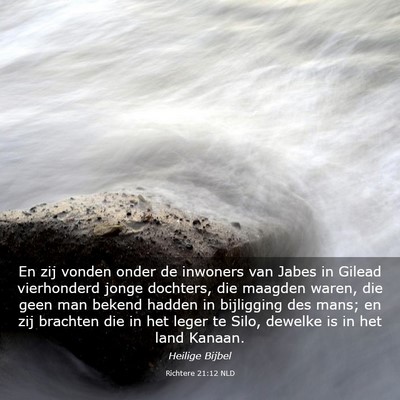 Picture 03 - Richtere 21:12 NLD - En zij vonden onder de inwoners van Jabes in - Bible Verse Picture