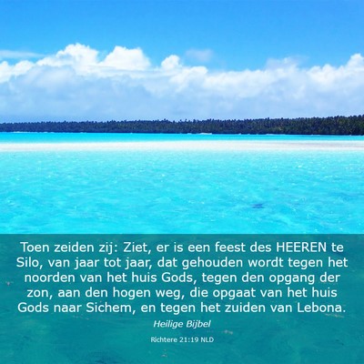 Picture 03 - Richtere 21:19 NLD - Toen zeiden zij: Ziet, er is een feest des HEEREN - Bible Verse Picture