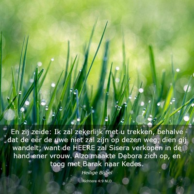 Picture 03 - Richtere 4:9 NLD - En zij zeide: Ik zal zekerlijk met u trekken, - Bible Verse Picture
