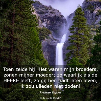 Picture 03 - Richtere 8:19 NLD - Toen zeide hij: Het waren mijn broeders, zonen - Bible Verse Picture