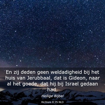 Picture 03 - Richtere 8:35 NLD - En zij deden geen weldadigheid bij het huis van - Bible Verse Picture