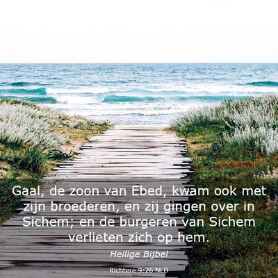 Picture 03 - Richtere 9:26 NLD - Gaal, de zoon van Ebed, kwam ook met zijn - Bible Verse Picture