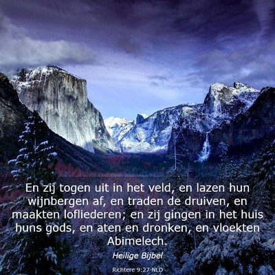 Picture 03 - Richtere 9:27 NLD - En zij togen uit in het veld, en lazen hun - Bible Verse Picture